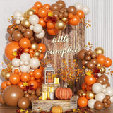 Nuvarey Autumn Orange Balloon Chain Set Thanksgiving Party Event Decoration