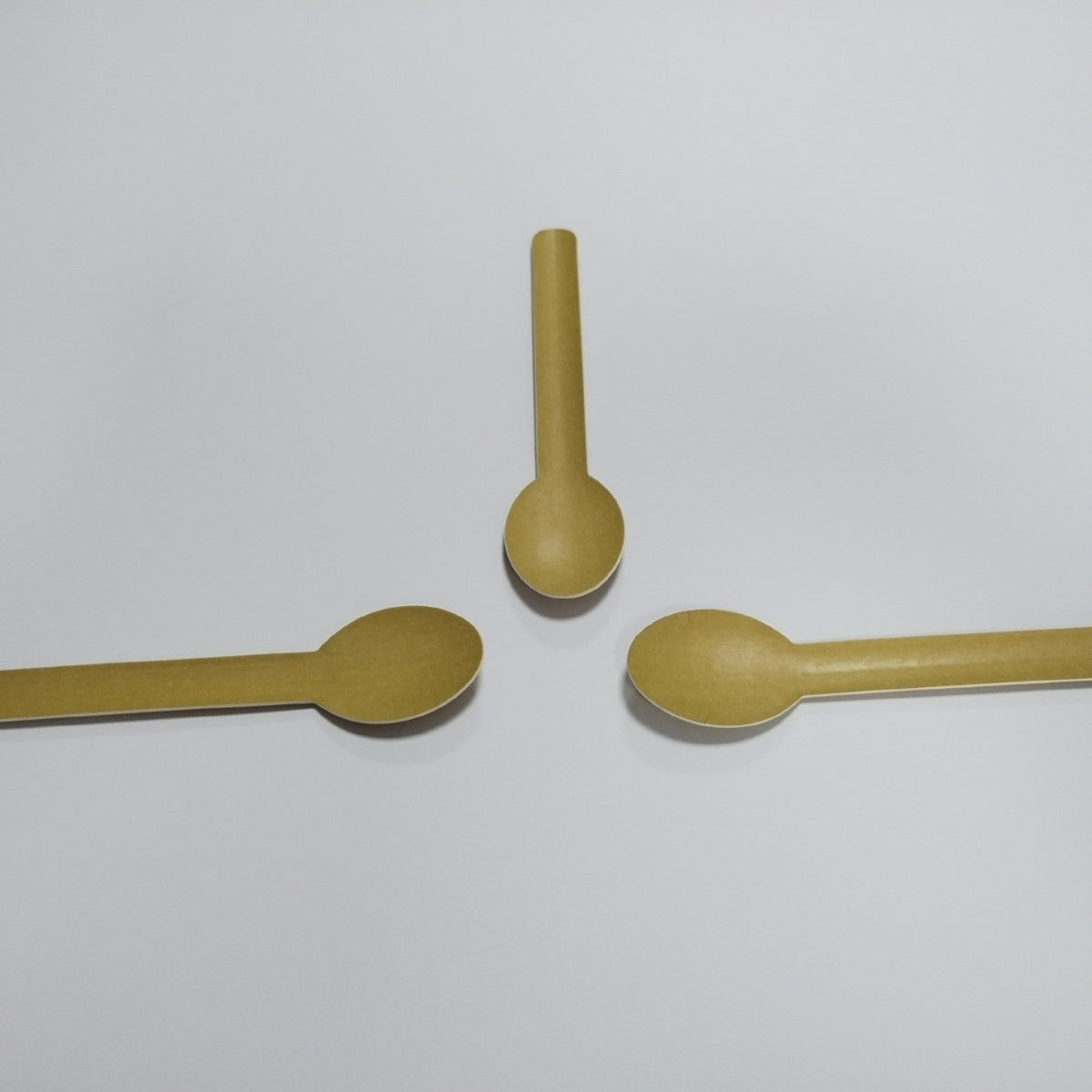 Nuvarey Brown paper spoon 155mm long disposable paper eco-friendly knife, fork and spoon