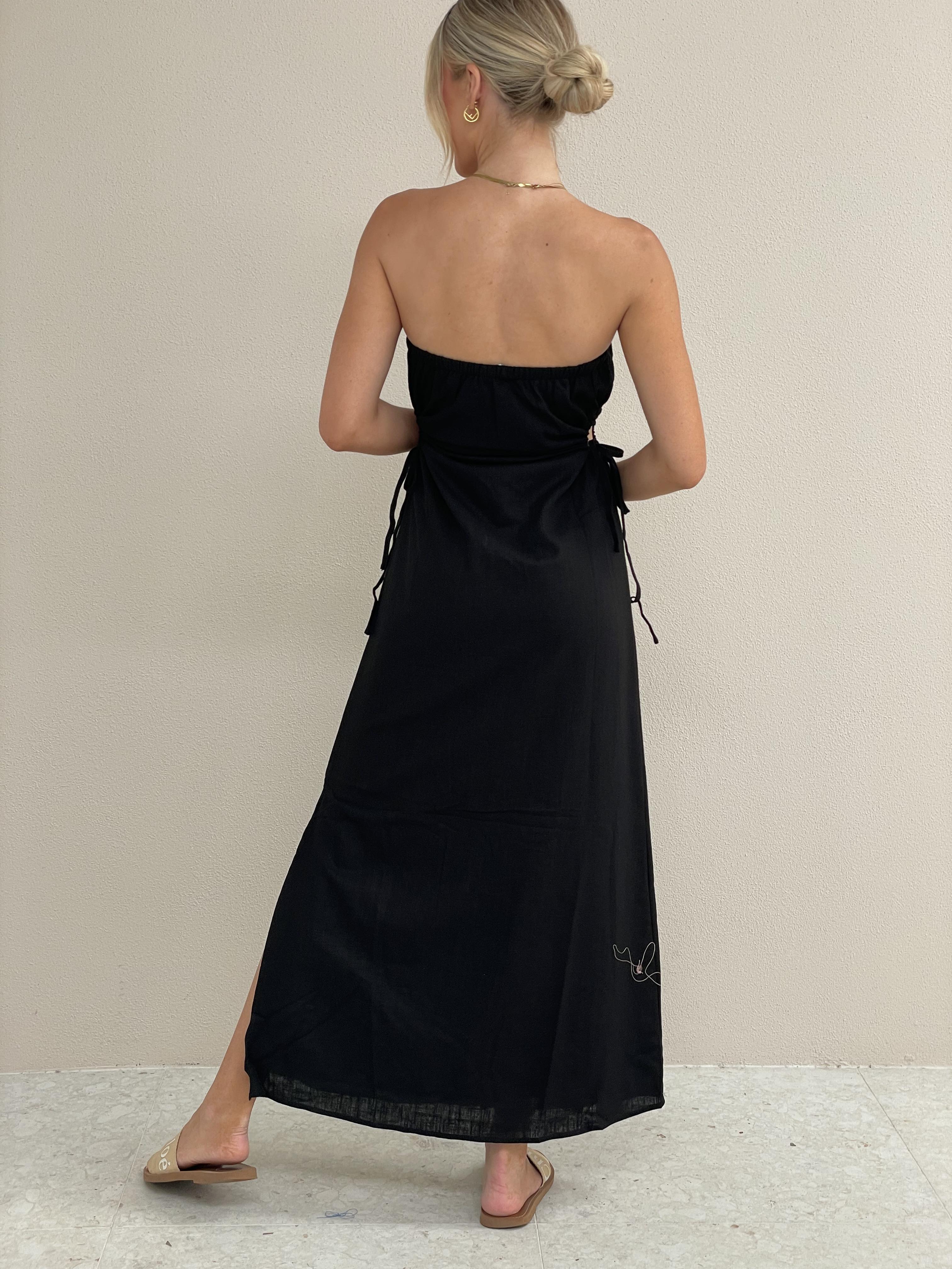 Strapless Tie Dress