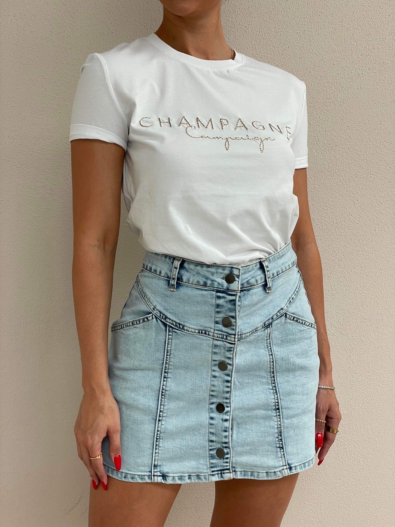 Denim Skirt - Classic Blue
