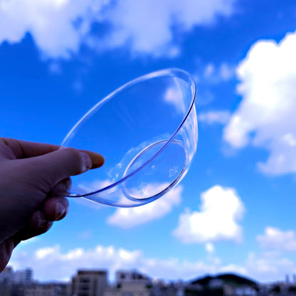 Nuvarey Disposable bowl 350 ml crystal aviation bowl plastic noodle bowl outdoor picnic dessert bowl food grade
