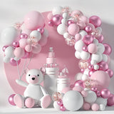 Nuvarey High-end pink bear party wedding decoration birthday balloon set
