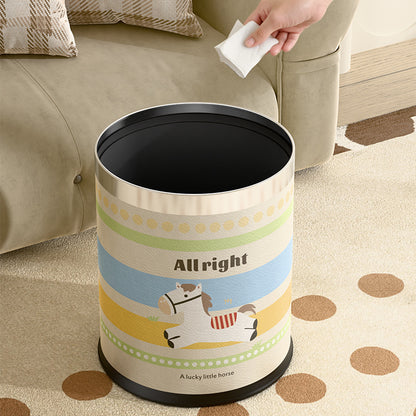 Nuvarey Round kitchen toilet bathroom large capacity large trash basket storage bin