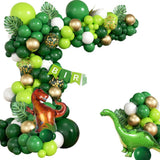 Nuvarey Dinosaur theme happy birthday ceremony girl boy atmosphere decoration scene balloon