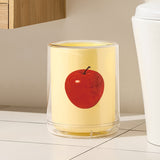 Nuvarey Apple trash can home living room trash basket cream style fruit pattern