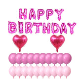 Nuvarey New Happy Birthday Letter Aluminum Foil Balloon Set