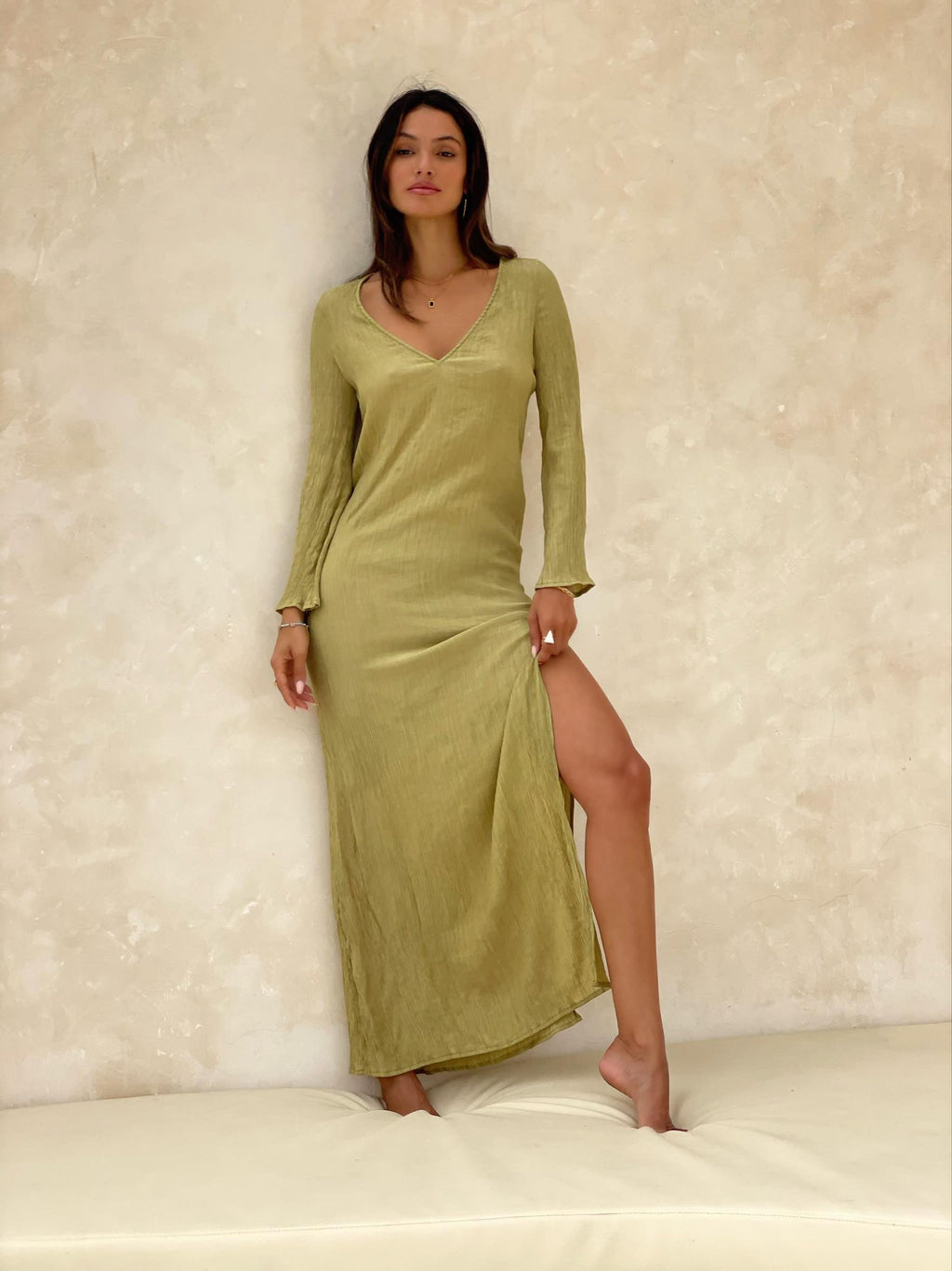 Maxi Dress - Olive Green