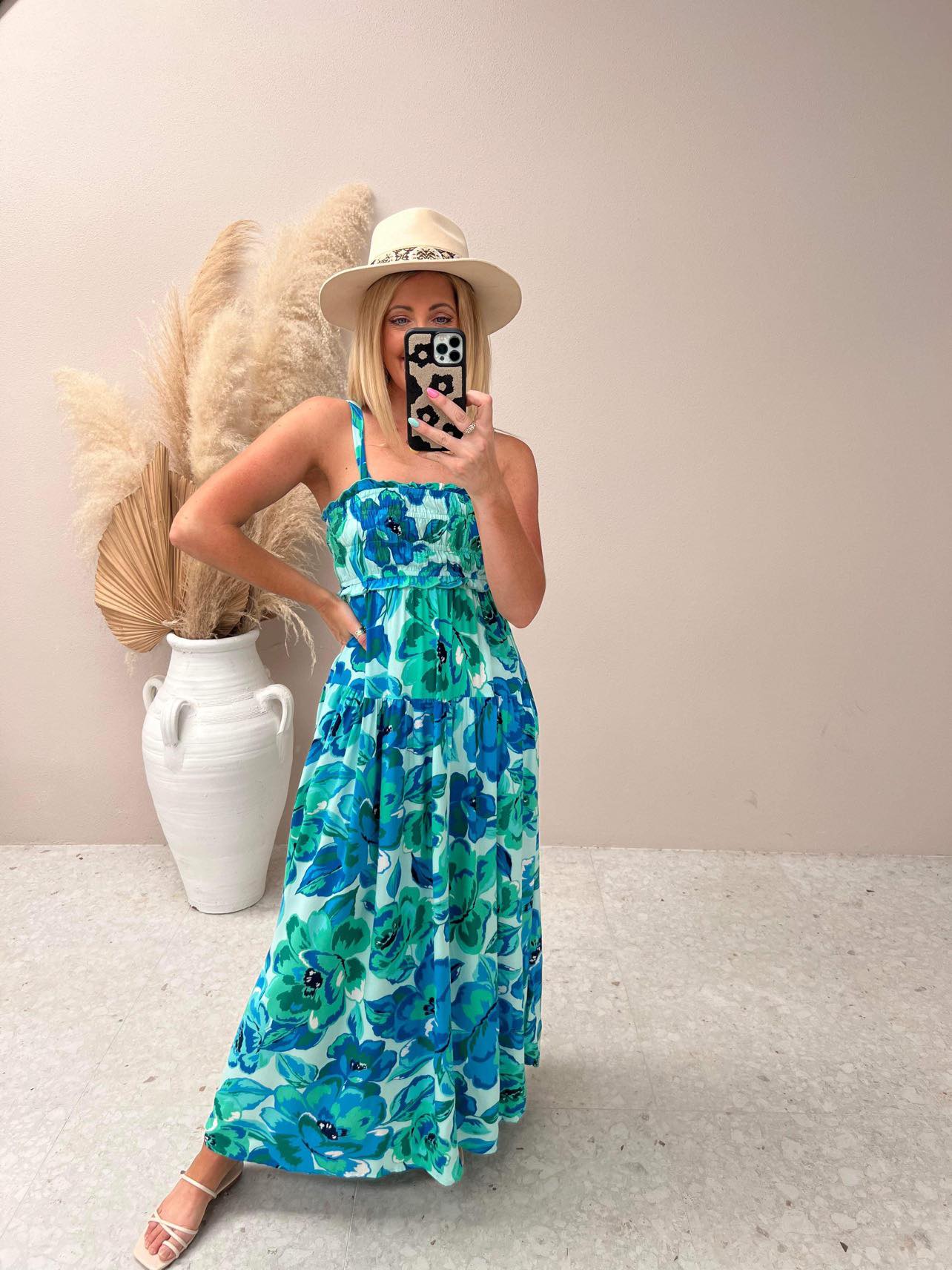 Floral Dress - Blue