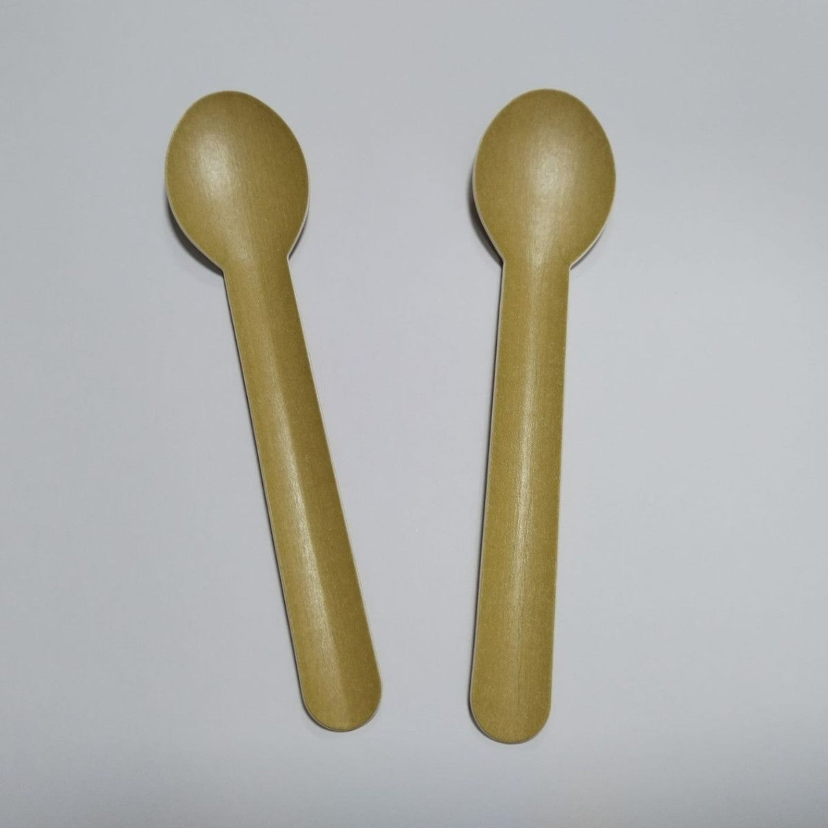 Nuvarey Brown paper spoon 155mm long disposable paper eco-friendly knife, fork and spoon