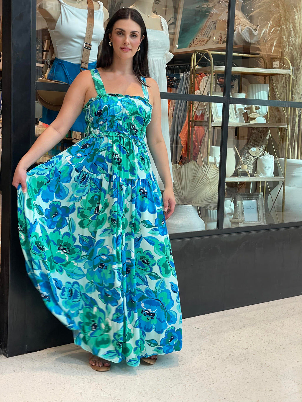 Floral Dress - Blue