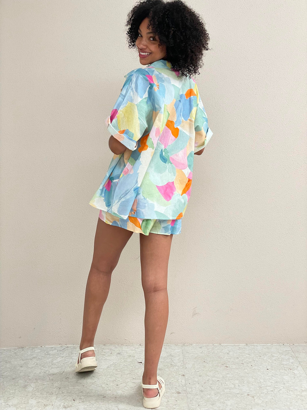 Vibrant Floral Print Shorts