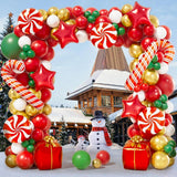 Nuvarey Christmas balloon arch set red and green latex balloons