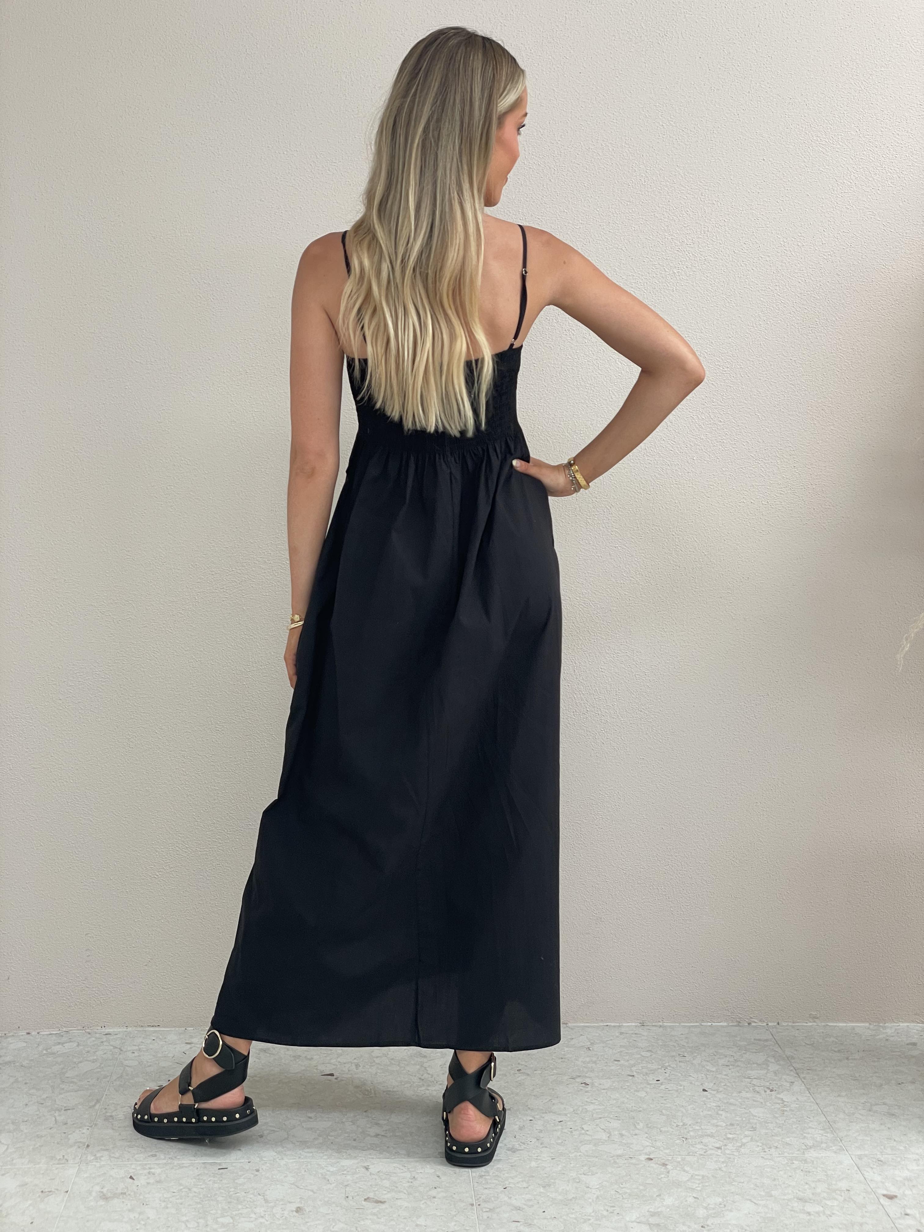 Fresh Strappy Dress - Black