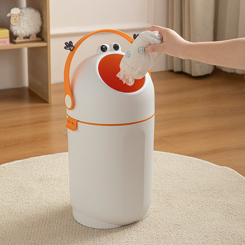 Nuvarey Large capacity silent opening and closing sealed odor-proof storage bin to prevent pets from turning over the wastebasket