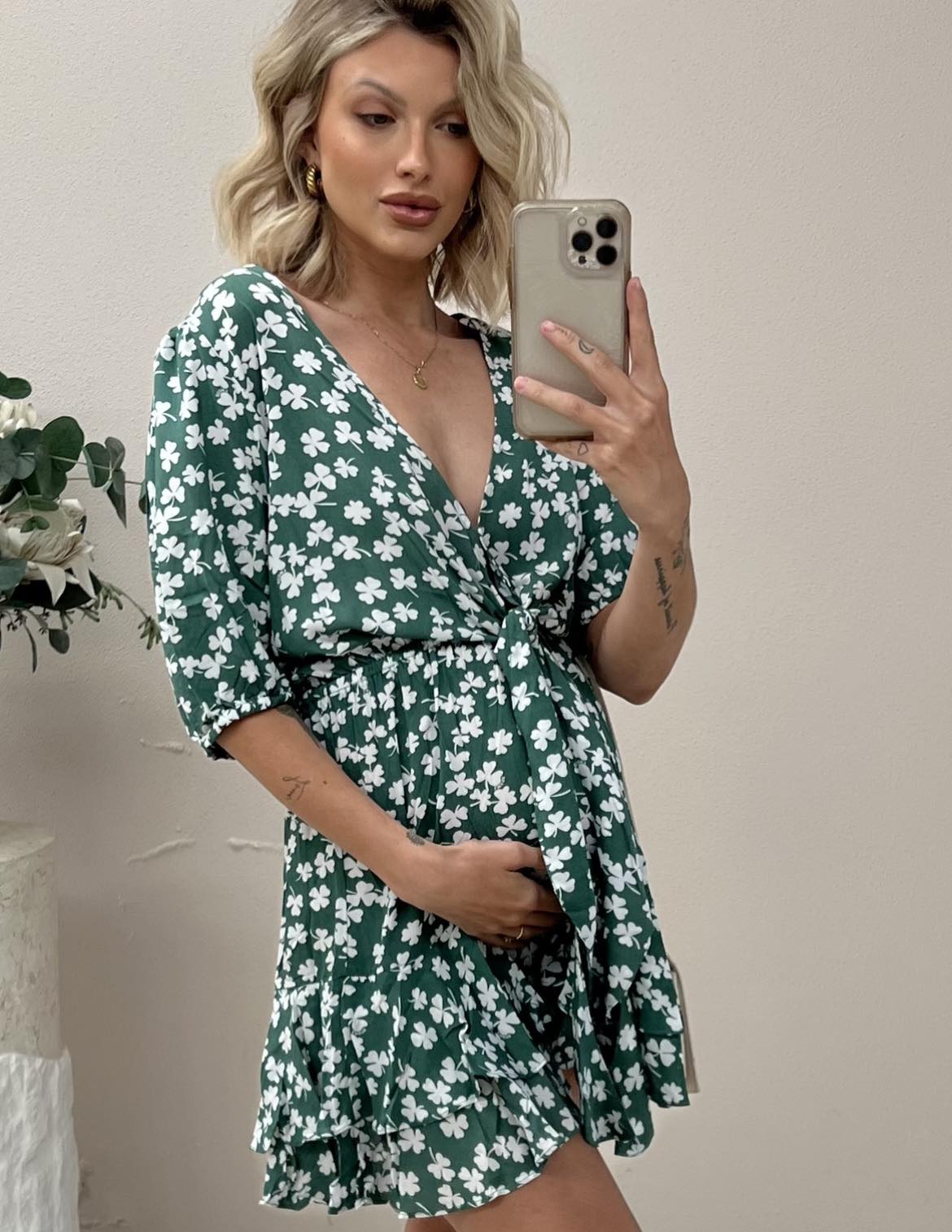 Dress - Green Floral