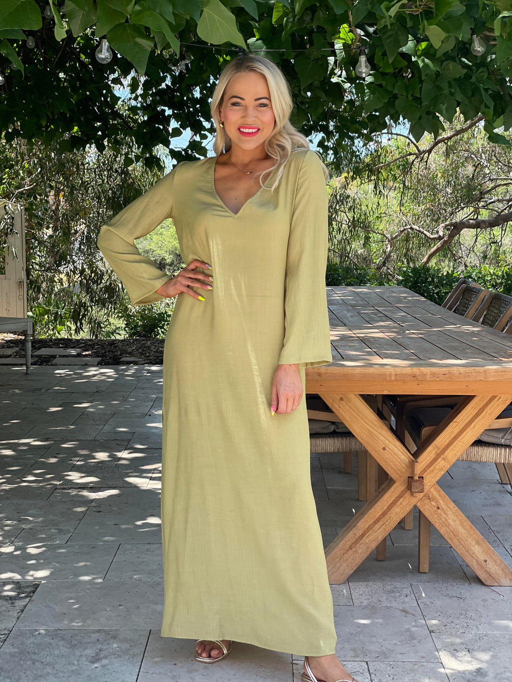 Maxi Dress - Olive Green