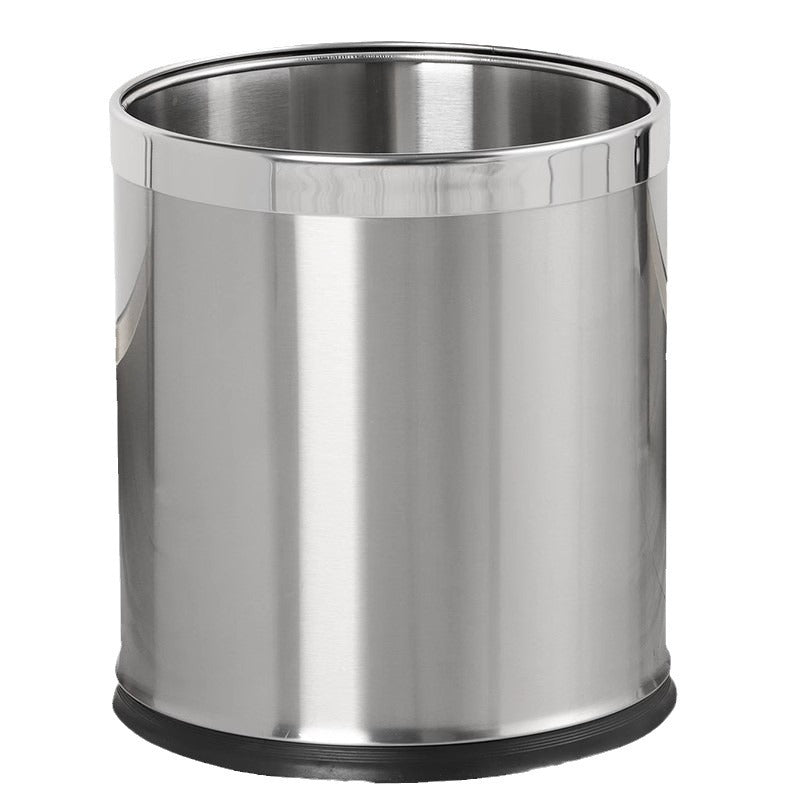 Nuvarey Stainless steel kitchen bathroom toilet office large capacity trash can