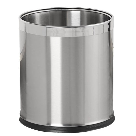 Nuvarey Stainless steel kitchen bathroom toilet office large capacity trash can