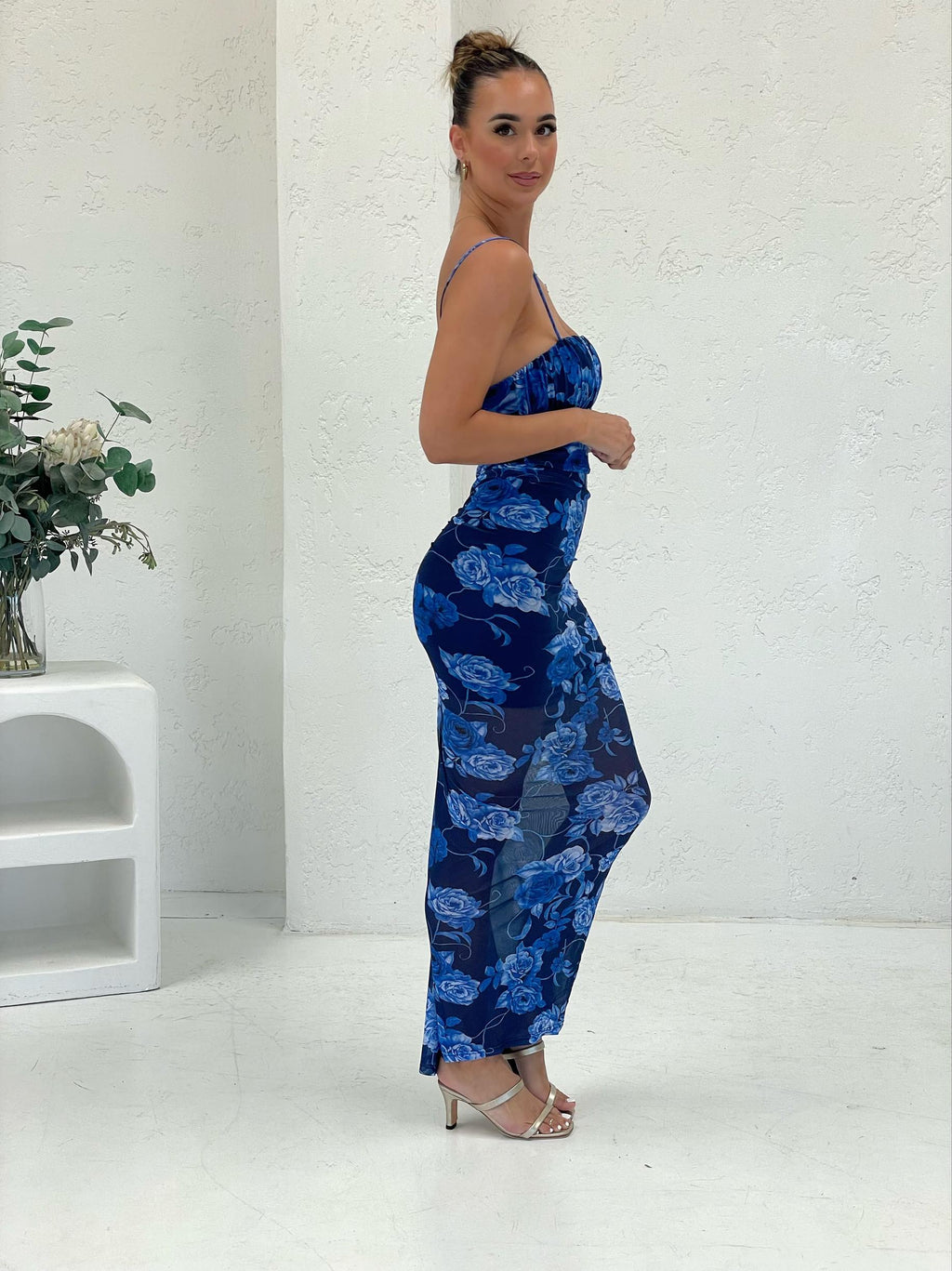Floral Satin Dress