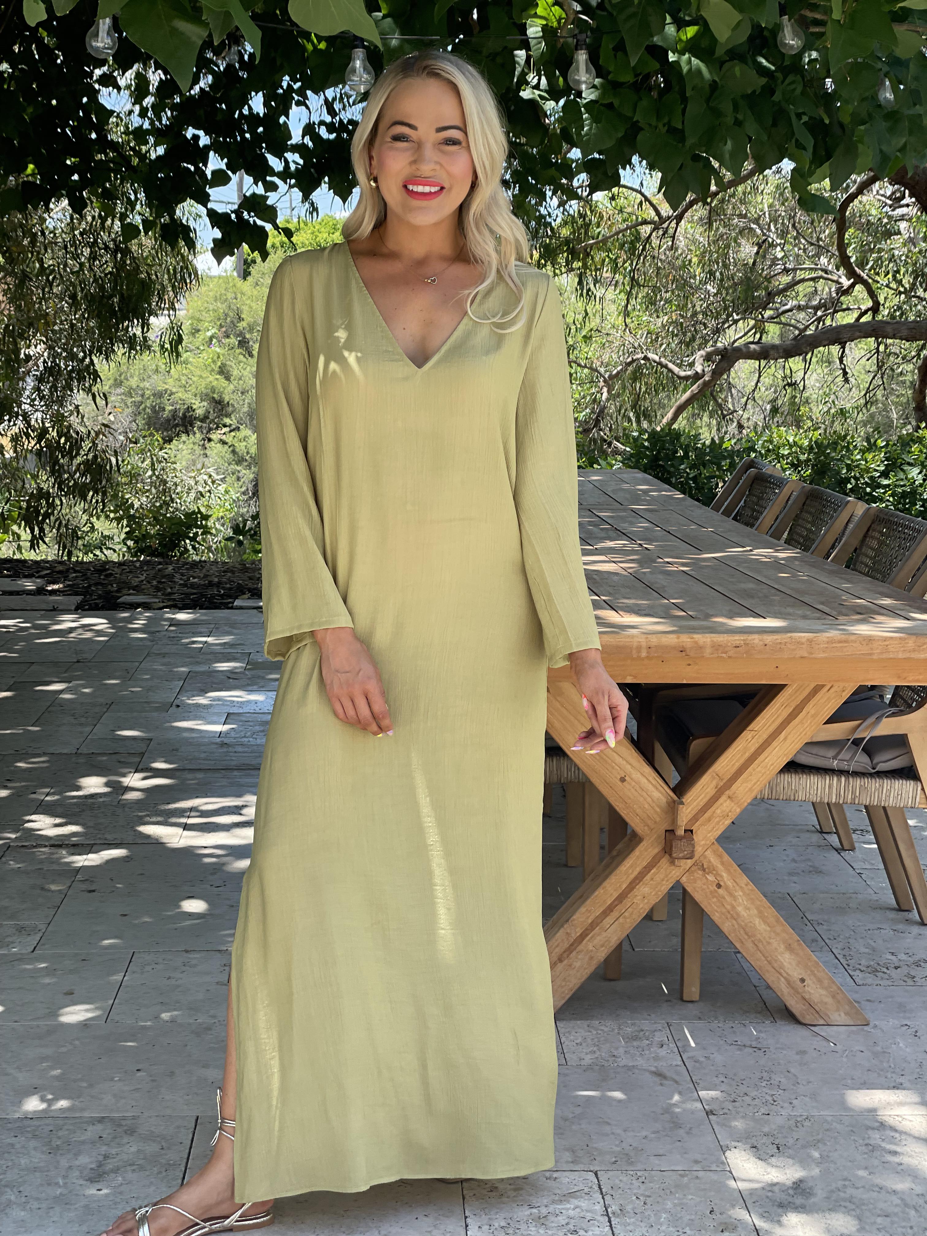 Maxi Dress - Olive Green