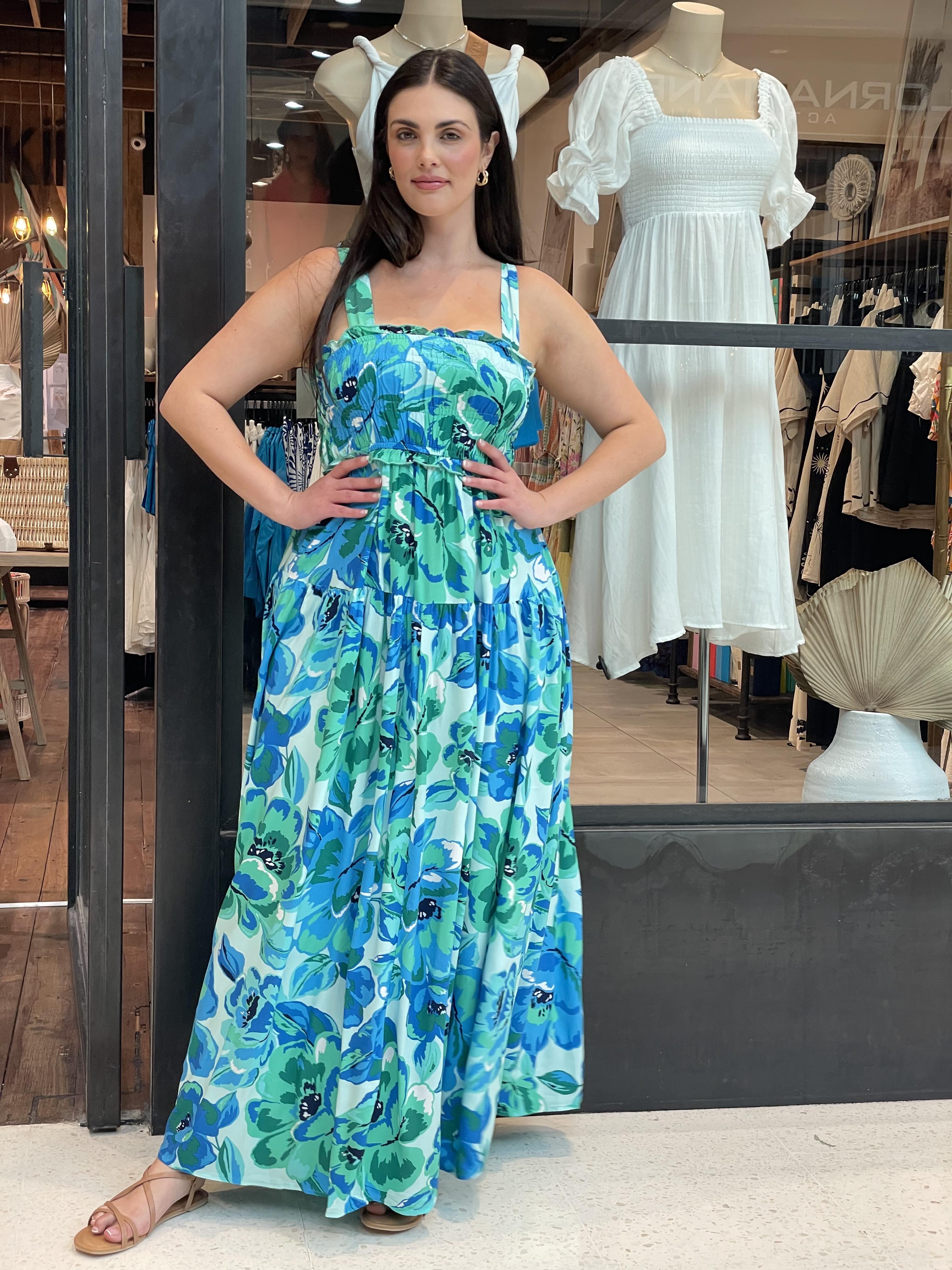 Floral Dress - Blue