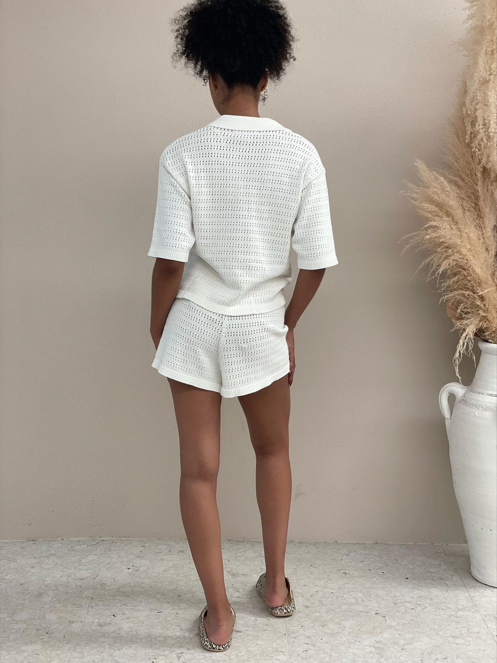 White Knit Top