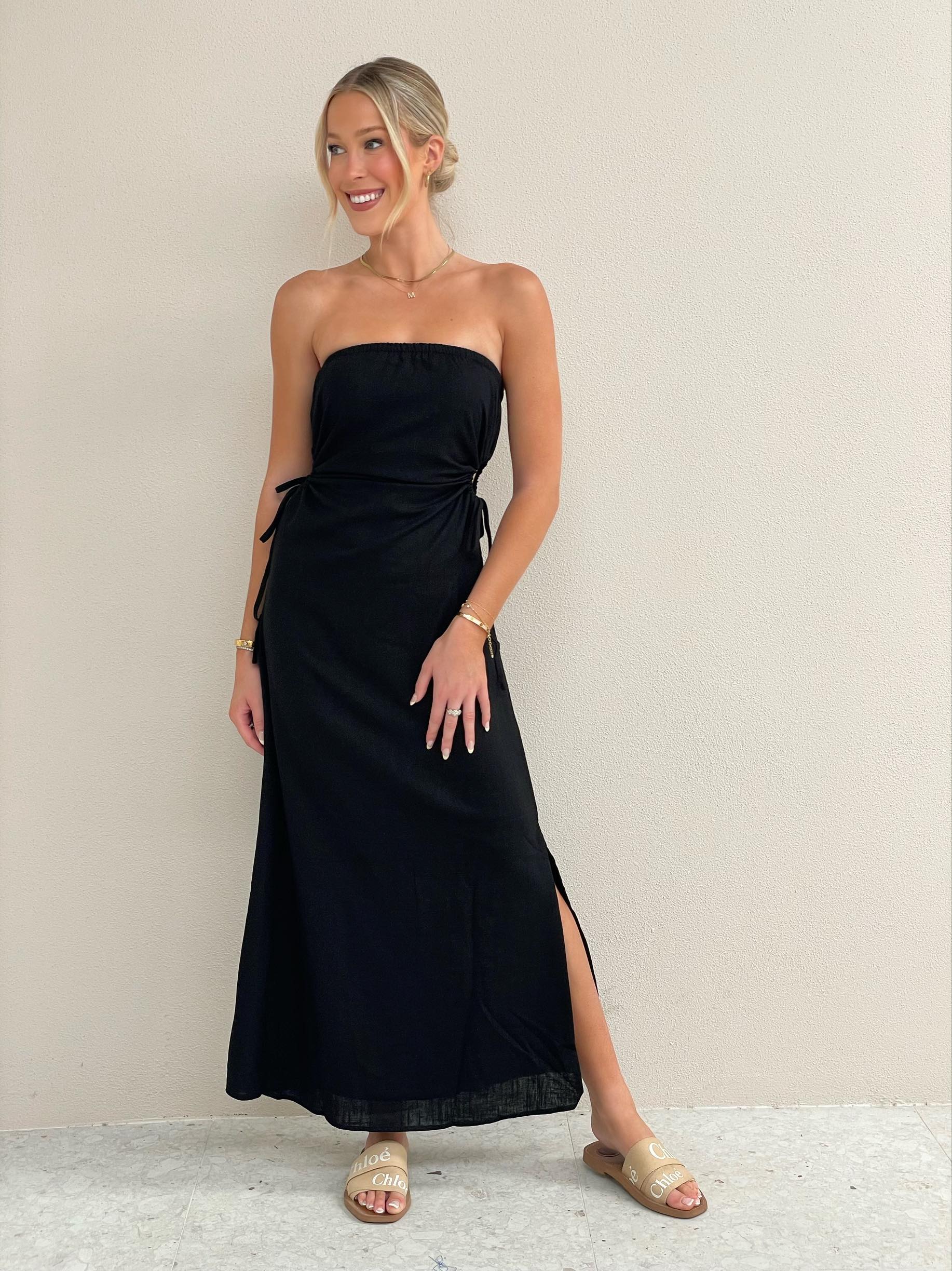 Strapless Tie Dress