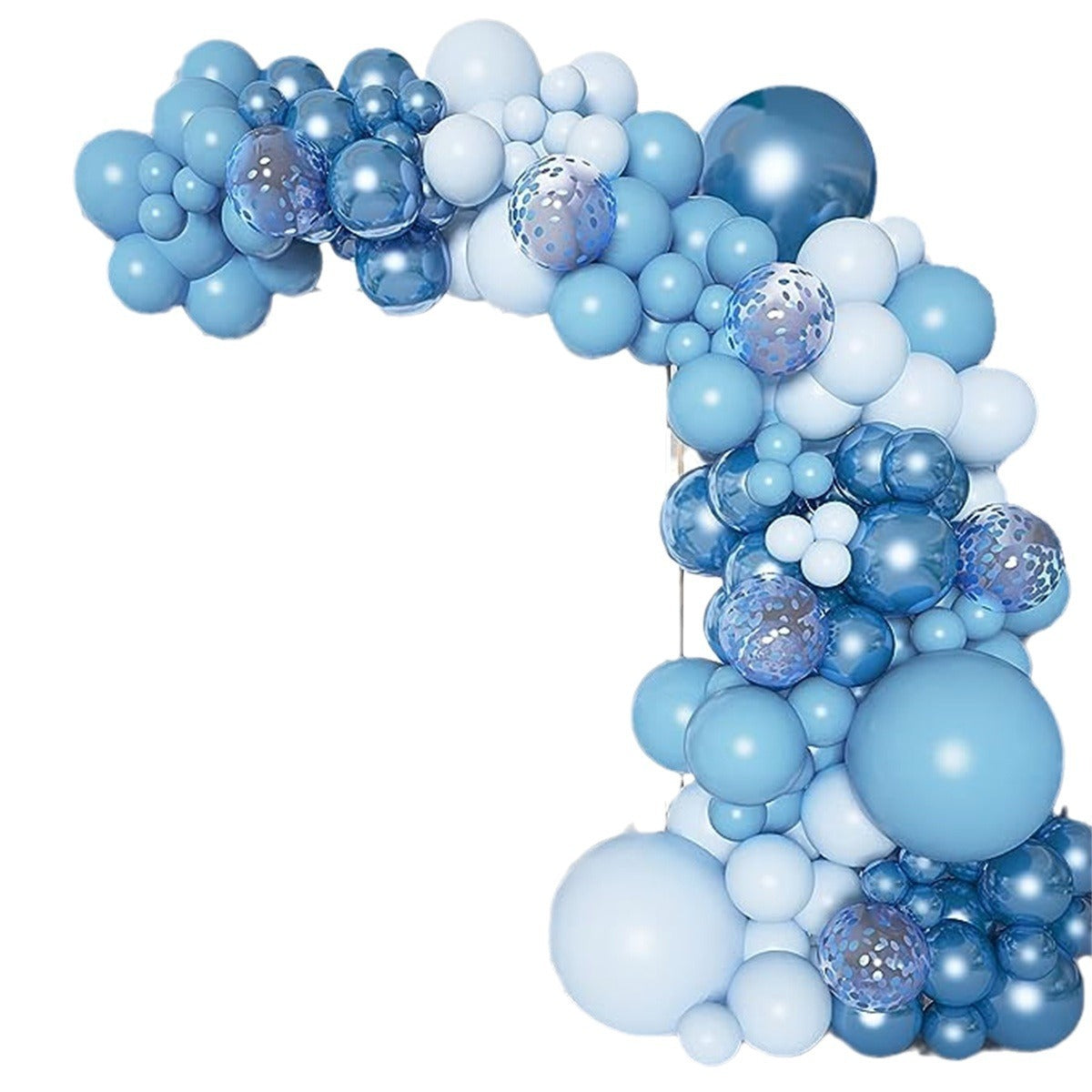 Nuvarey Blue series balloon set retro blue birthday theme party