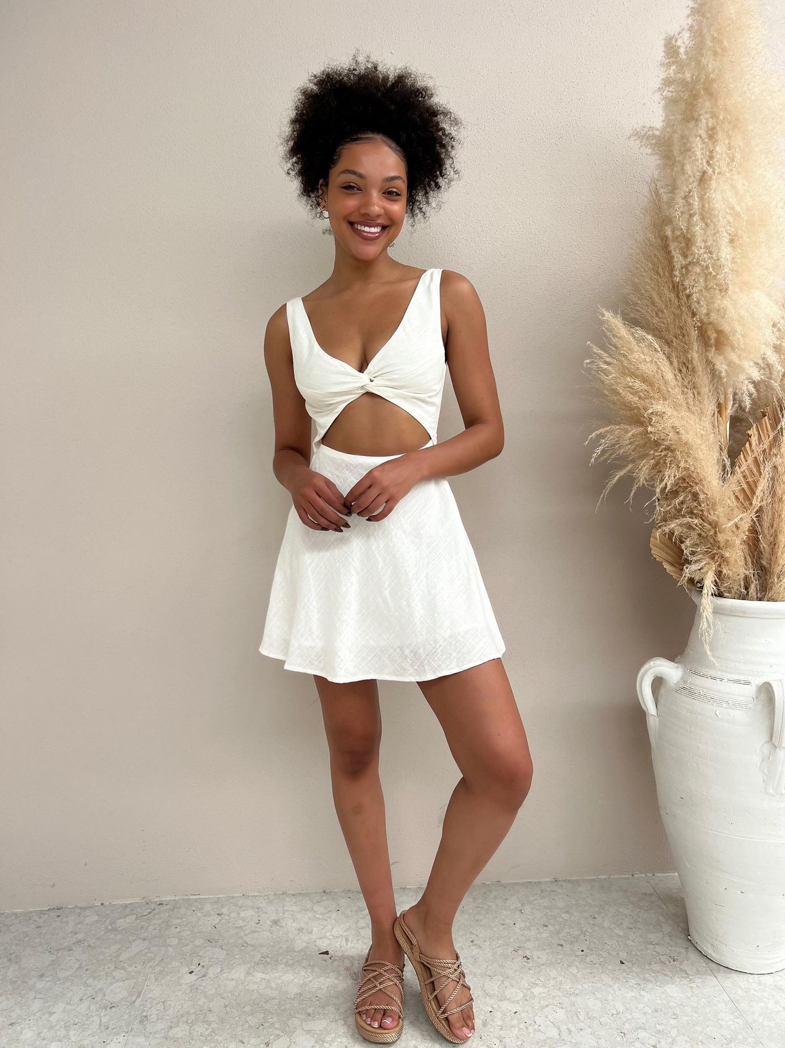 White Cutout Dress
