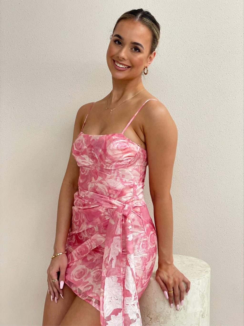 Satin Dress - Pink