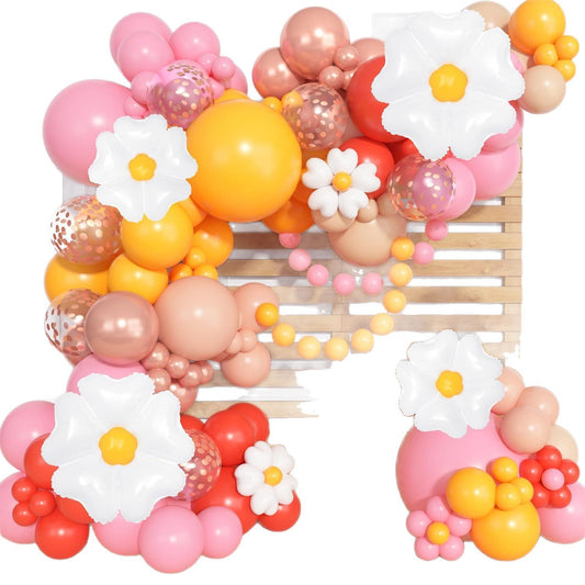 Nuvarey Daisy Balloon Set Confetti Balloon Boho Style
