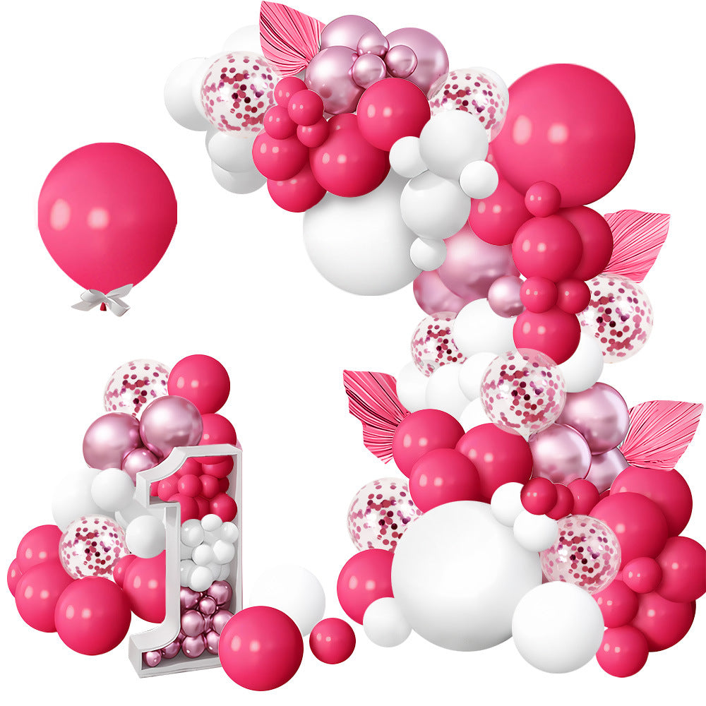 Nuvarey Birthday balloon decoration party package set high-end scene supplies