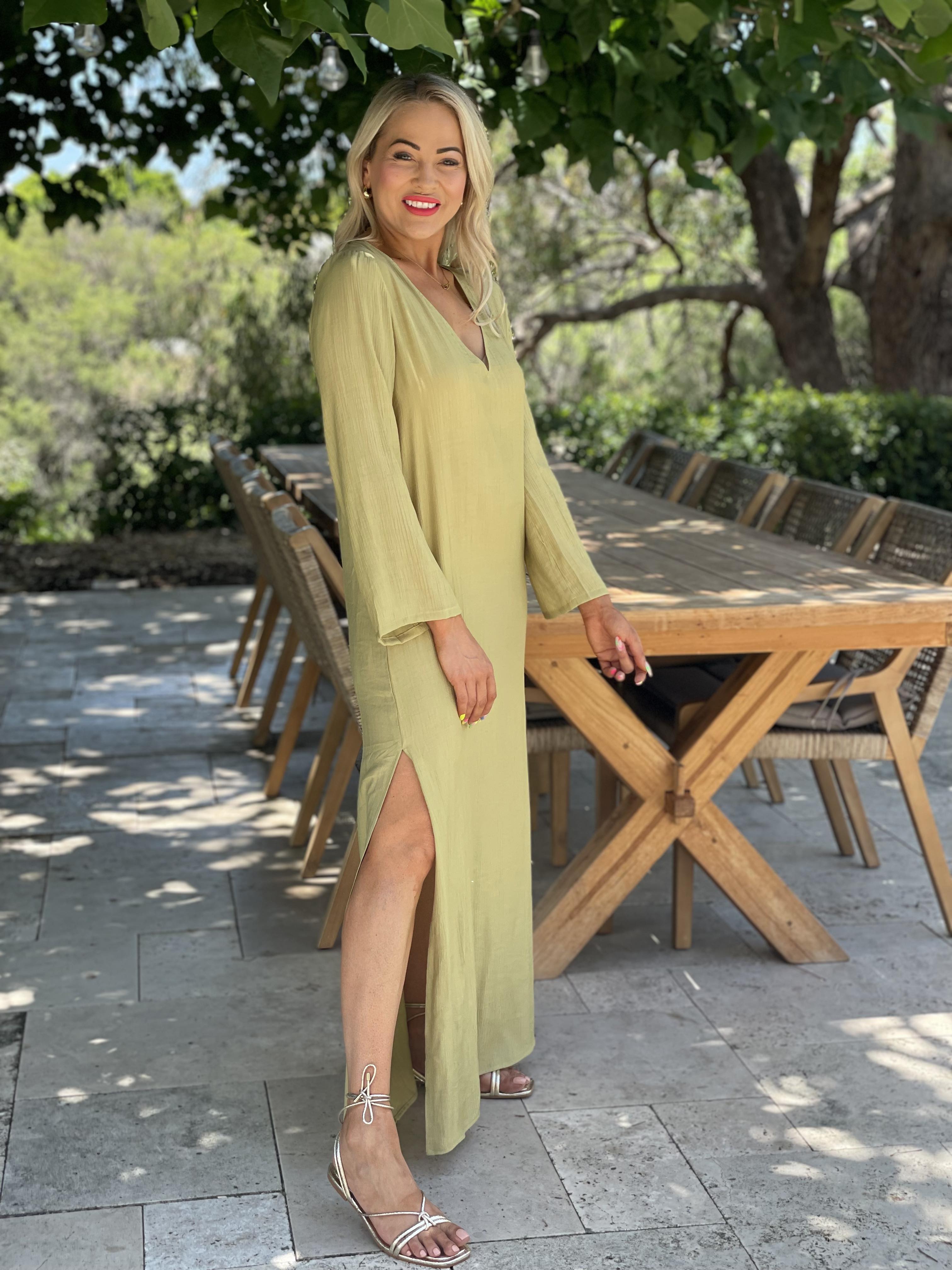 Maxi Dress - Olive Green