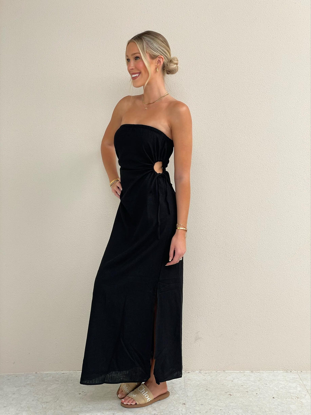 Strapless Tie Dress