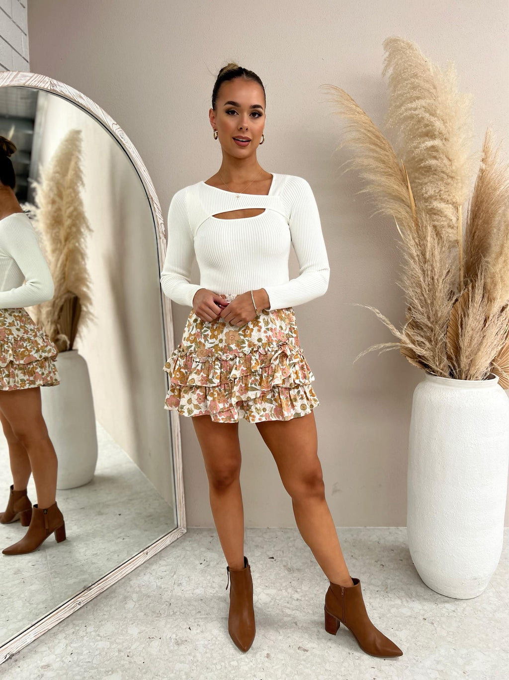 Skirt - Orange Floral