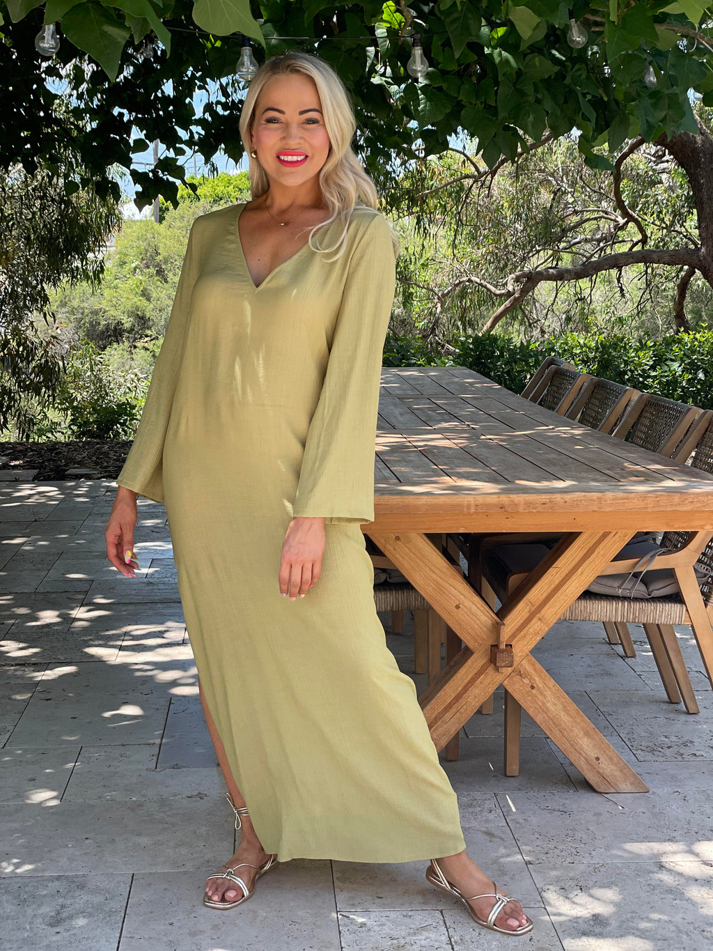 Maxi Dress - Olive Green
