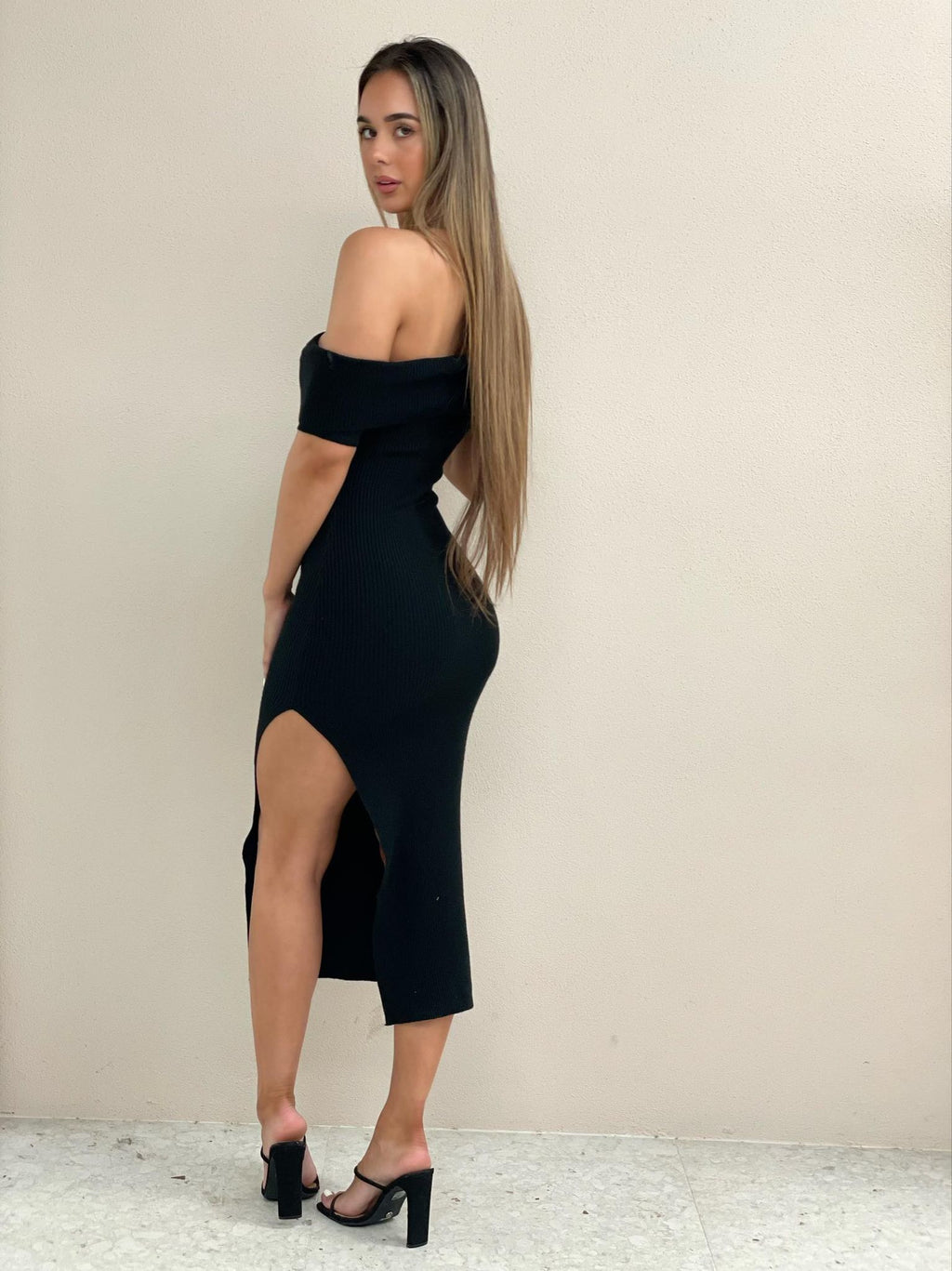 One Shoulder Dress - Black