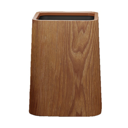 Nuvarey Wood grain trash can home living room bedroom middle-class style high-end light luxury wastebasket office