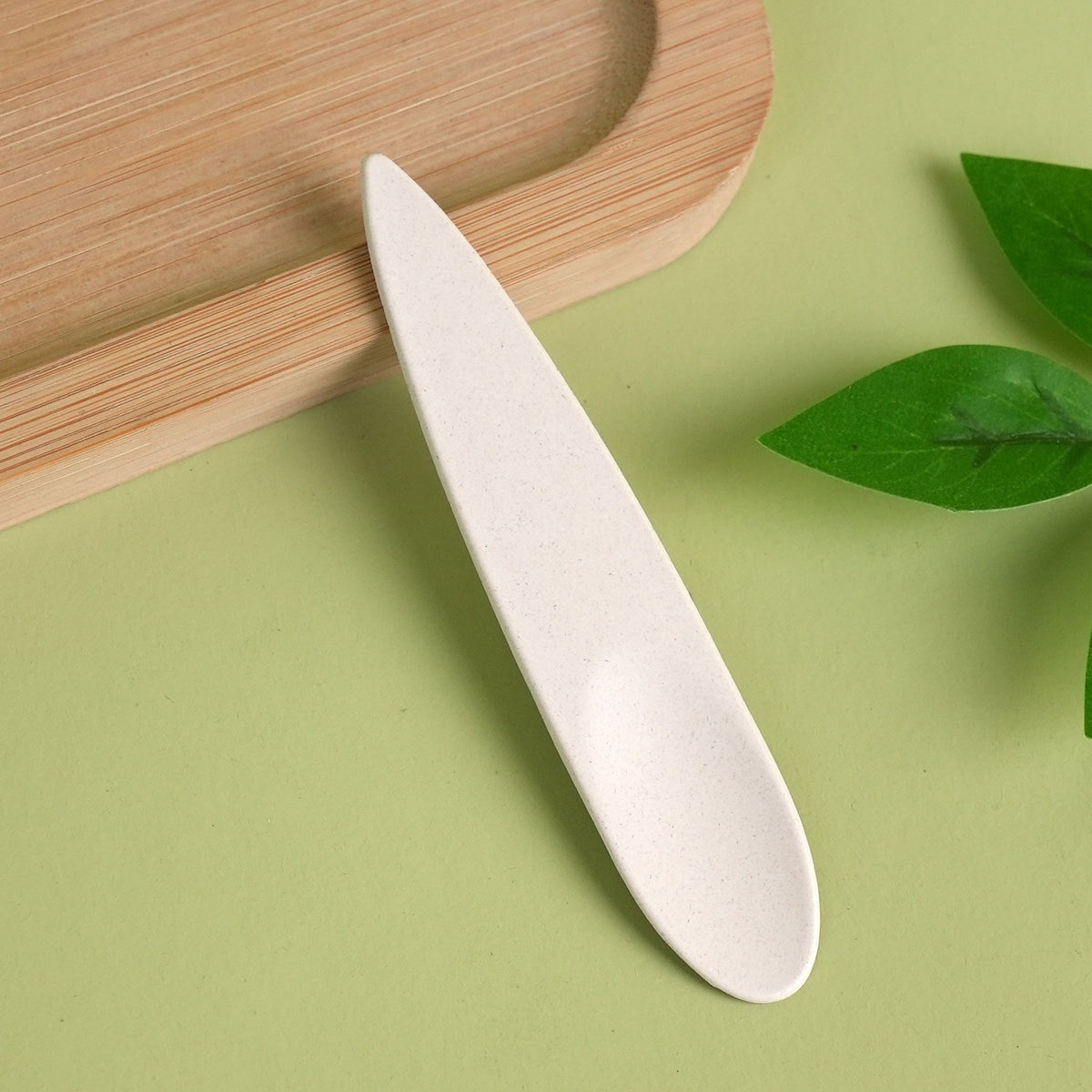Nuvarey Food grade biodegradable material ice cream individual packaging thickened spoon ice cream spoon