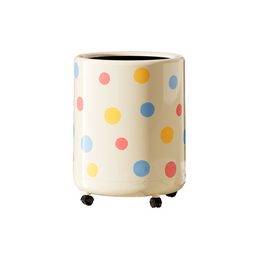 Nuvarey Polka dot trash can high value household large size large capacity living room bedroom